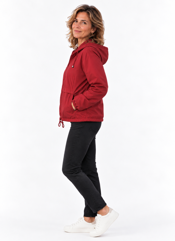 Mila – Casual Jas met Capuchon en Ritssluiting