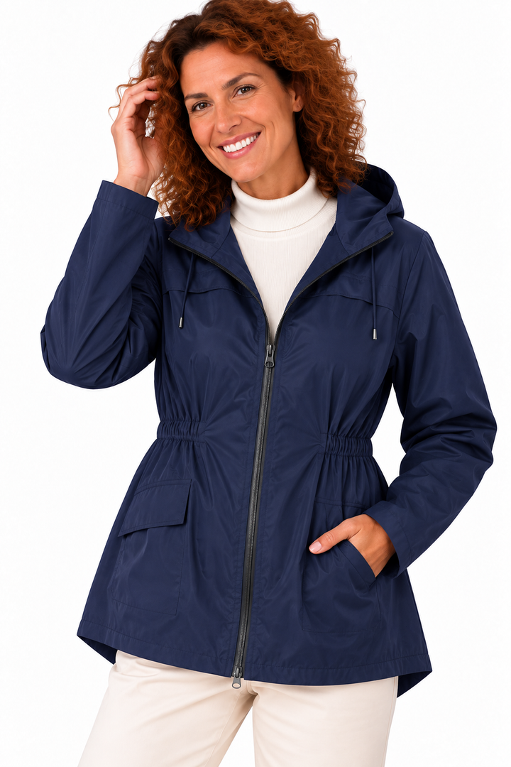 Mila – Elegante Jas met Capuchon en Getailleerde Pasvorm