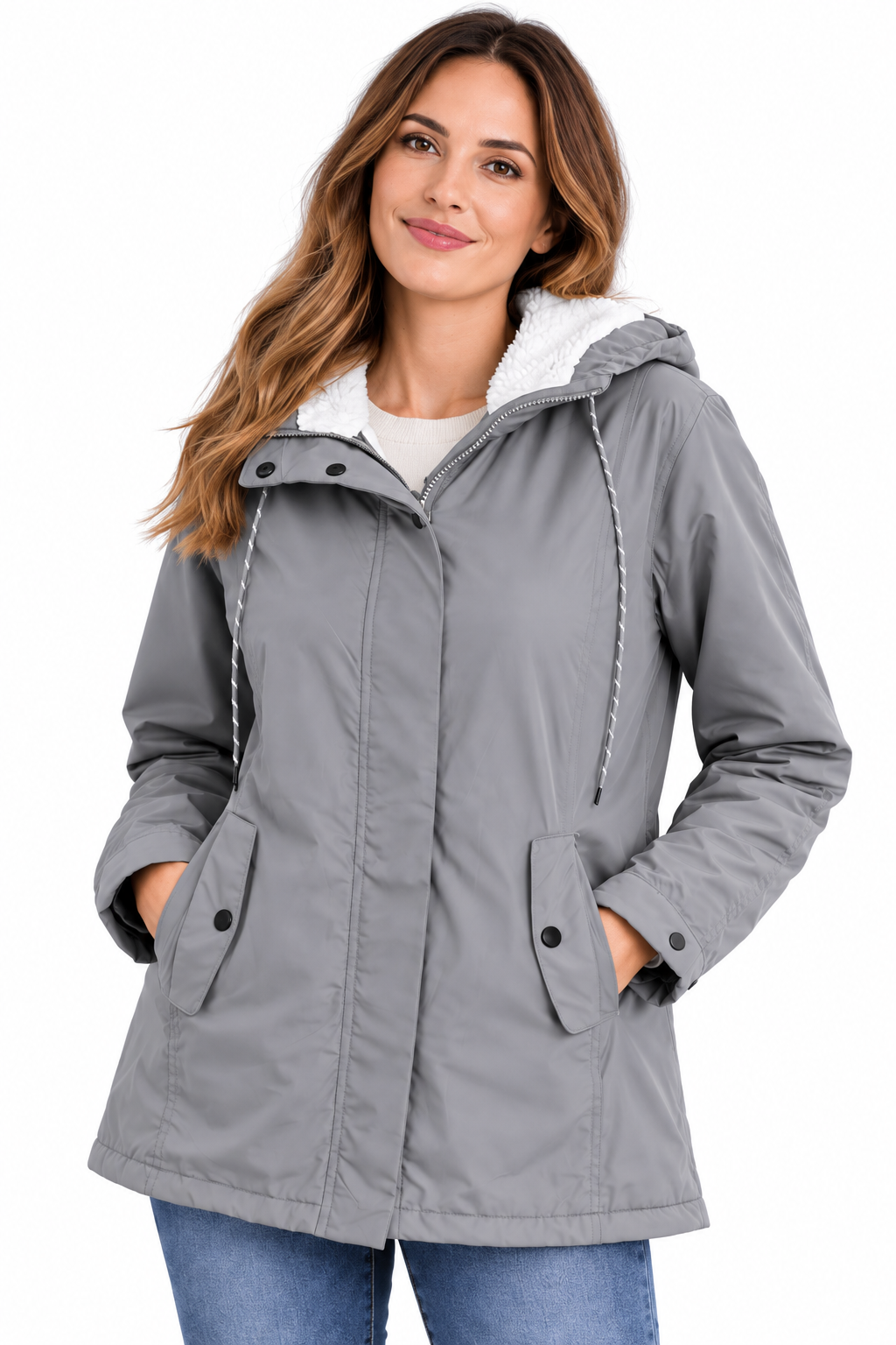 Sophie – Warme Parka met Capuchon en Teddyvoering
