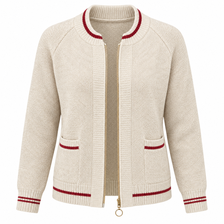 Lotte – Gebreid Vest met Ritssluiting en Zakken