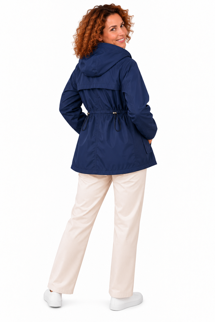 Mila – Elegante Jas met Capuchon en Getailleerde Pasvorm