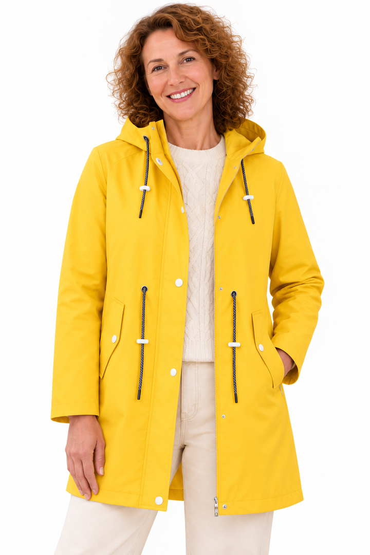 Mila – Lange Jas met Capuchon en Ritssluiting