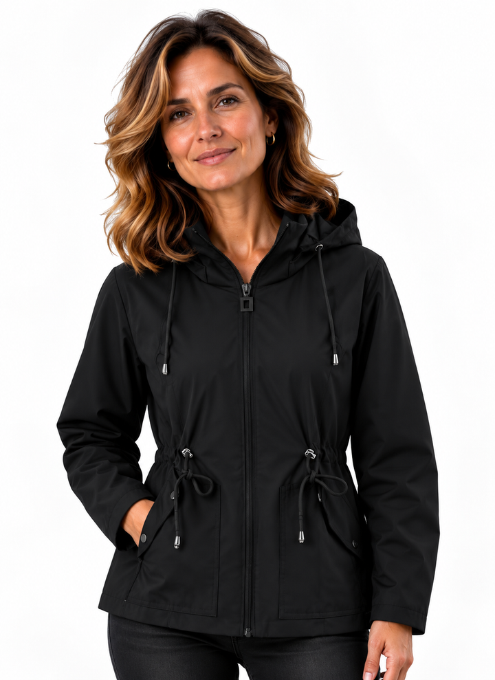 Mila – Elegante Jas met Capuchon en Taillekoord