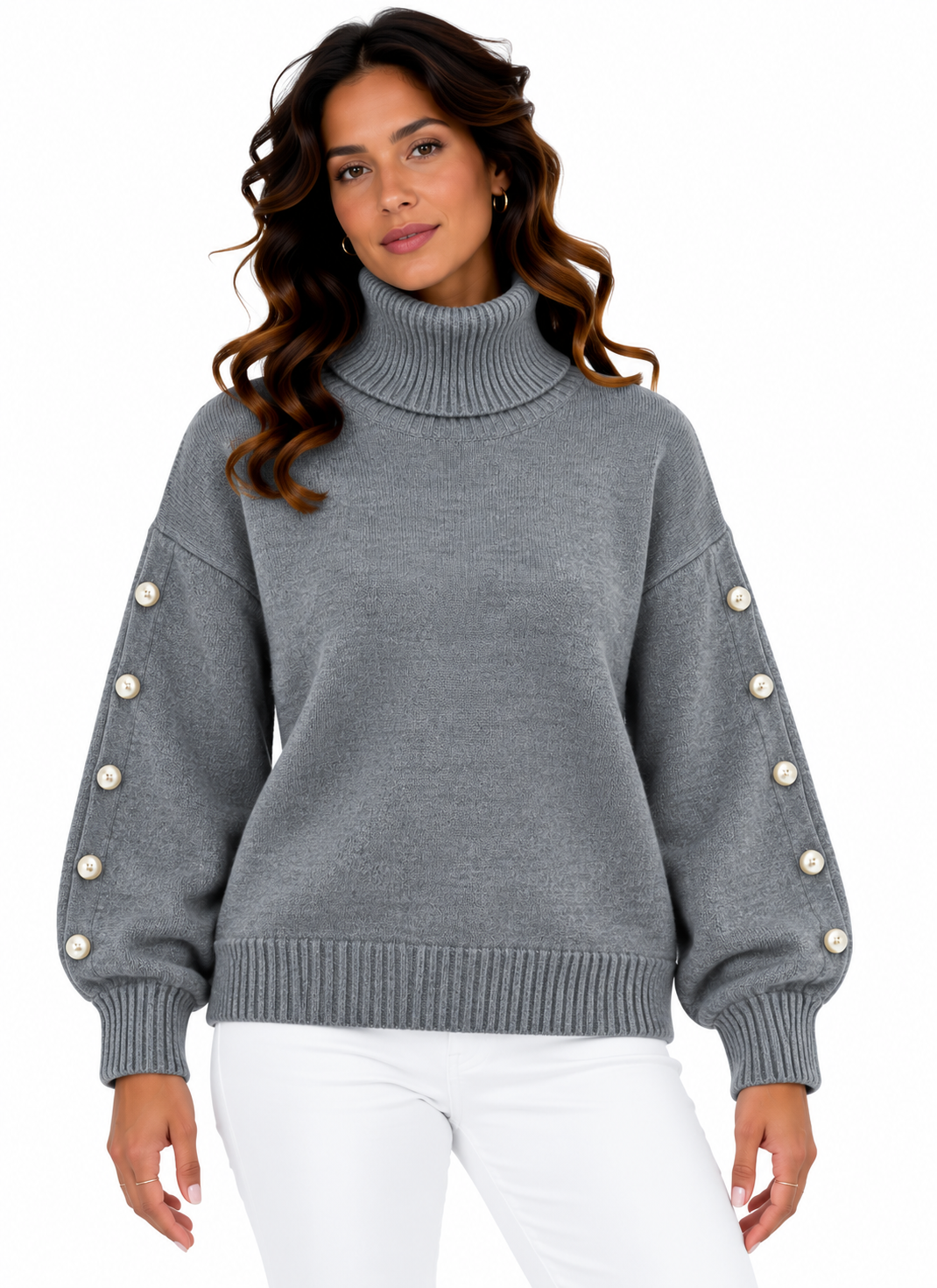 Lotte – Elegante Coltrui met Sierknopen