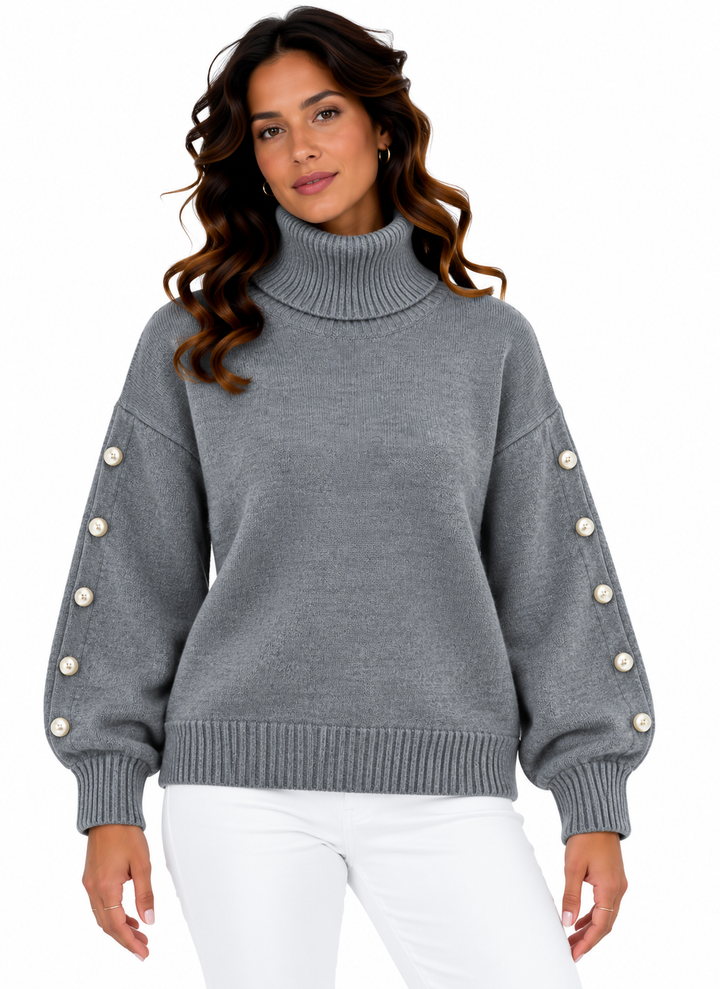 Lotte – Elegante Coltrui met Sierknopen
