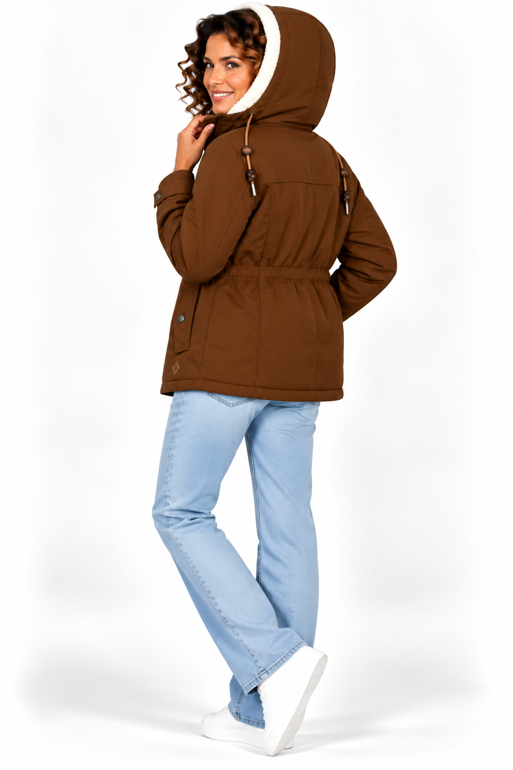 Sophie – Warme Parka met Capuchon en Teddyvoering