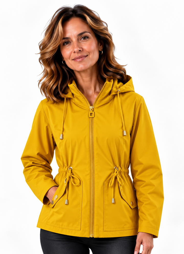 Mila – Elegante Jas met Capuchon en Taillekoord