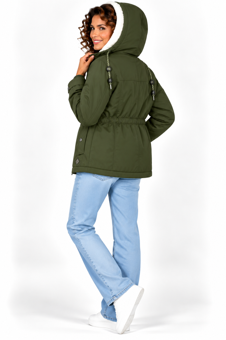 Sophie – Warme Parka met Capuchon en Teddyvoering