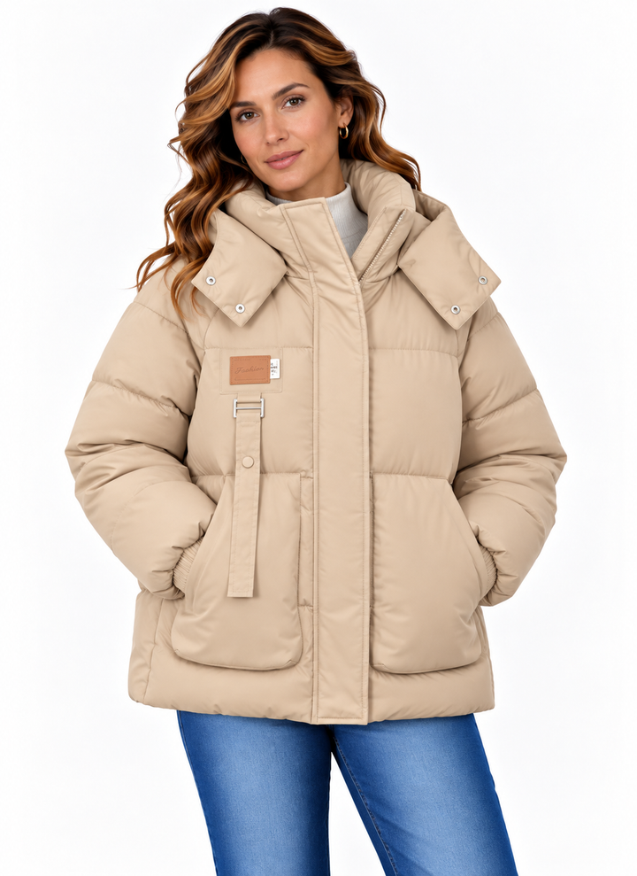 Sophie – Gewatteerde Winterjas met Capuchon