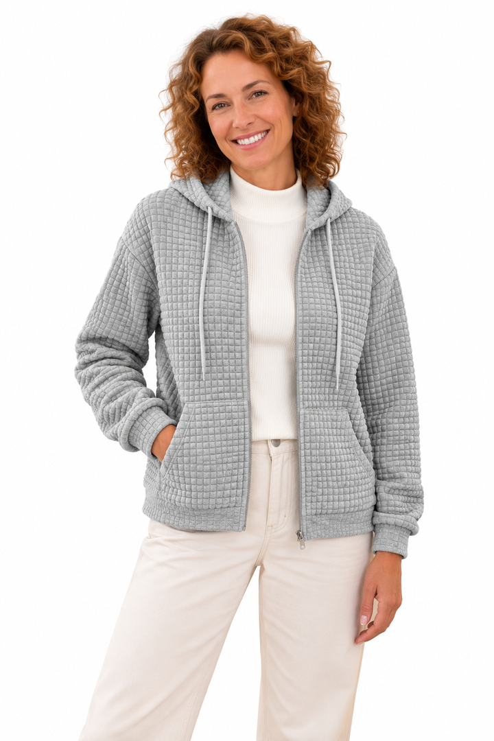 Femke – Damesvest met Capuchon en Ritssluiting