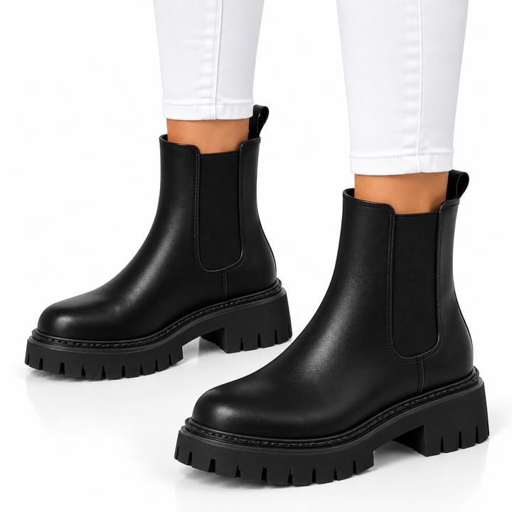 Sanne – Stoere Chelsea Boots met Chunky Zool