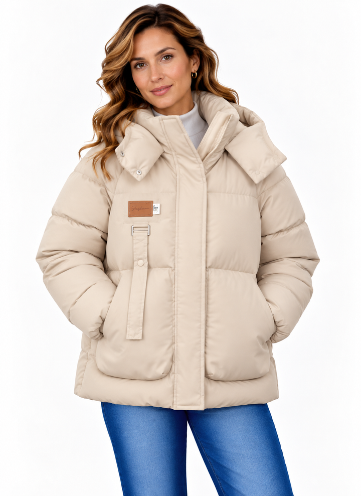 Sophie – Gewatteerde Winterjas met Capuchon