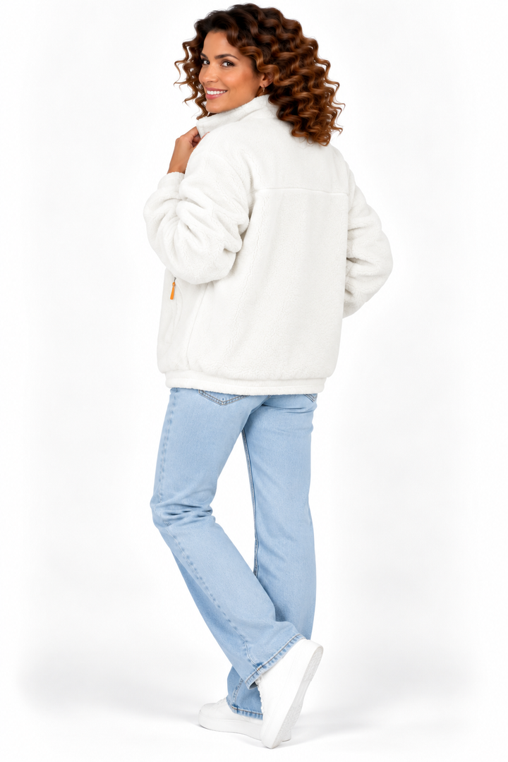 Noor – Zacht Fleecevest met Hoge Kraag
