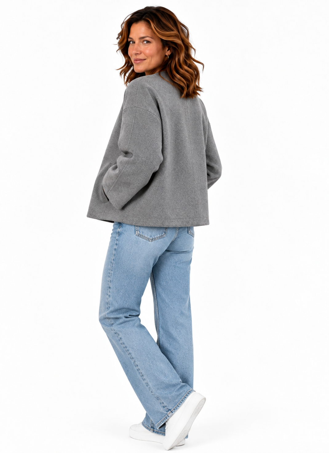 Femke – Elegant Kort Vest met V-Hals en Knopen