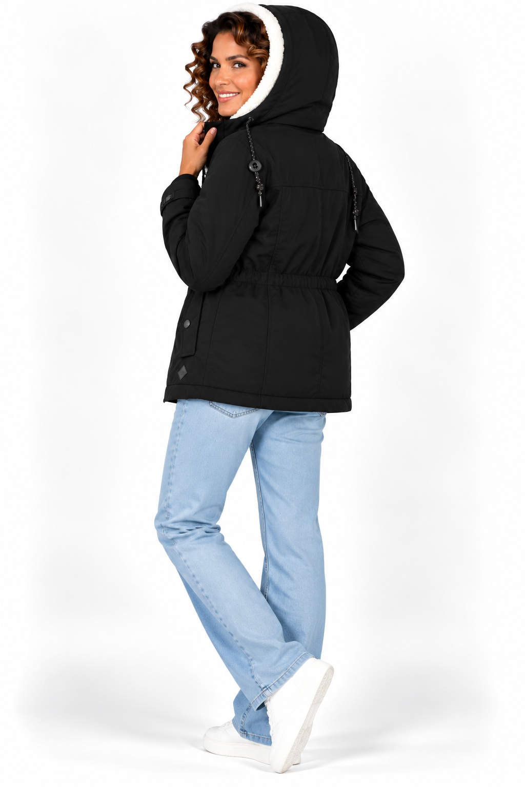 Sophie – Warme Parka met Capuchon en Teddyvoering