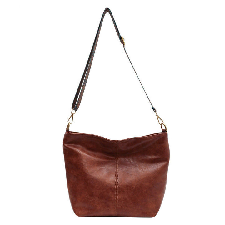 Vintage leren schoudertas