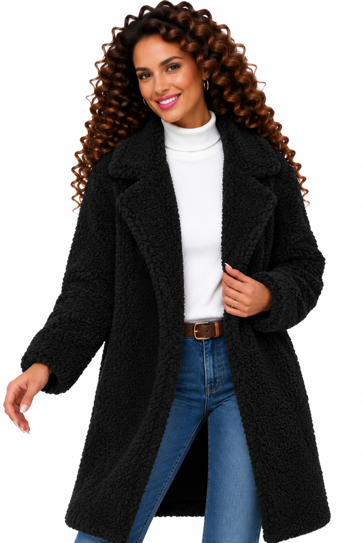 Emma – Elegante Lange Teddymantel