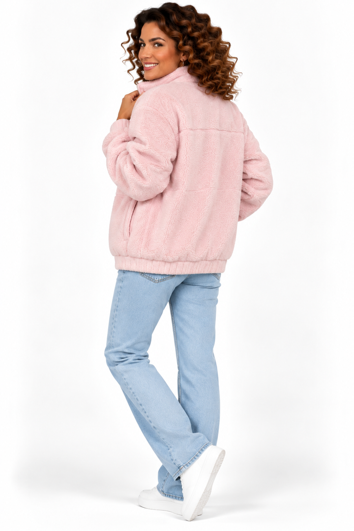 Noor – Zacht Fleecevest met Hoge Kraag