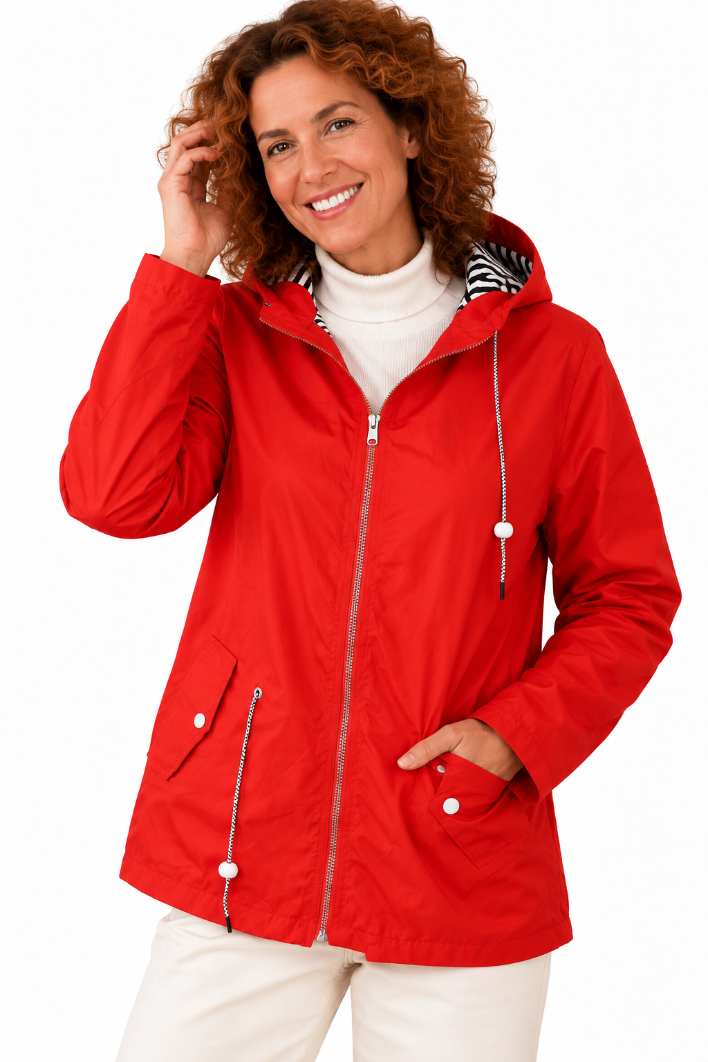 Mila – Regenjas met Capuchon en Ritssluiting
