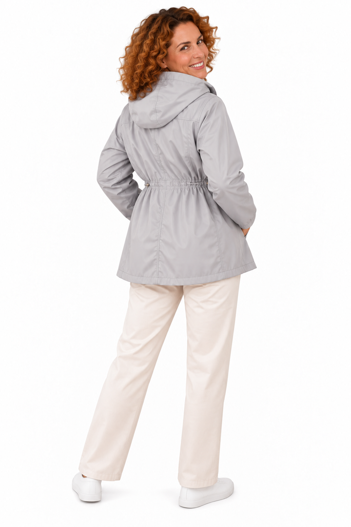 Mila – Elegante Jas met Capuchon en Getailleerde Pasvorm