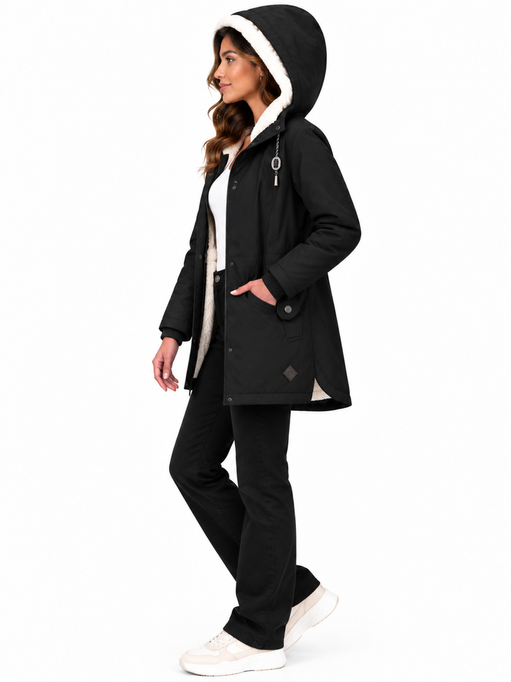 Sophie – Warme Parka met Capuchon en Teddyvoering