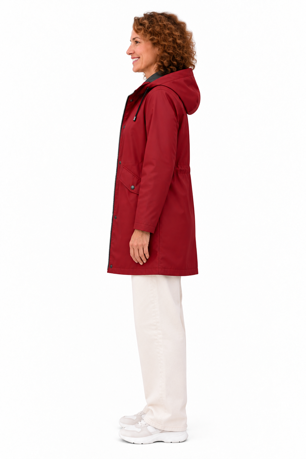 Mila – Lange Jas met Capuchon en Ritssluiting