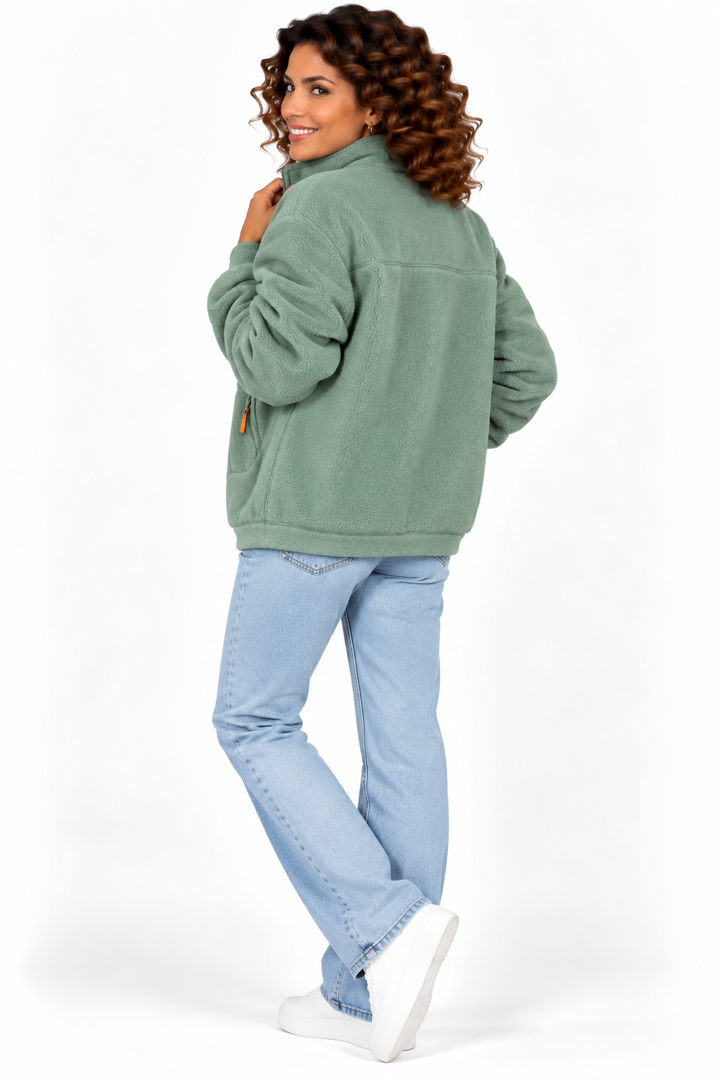 Noor – Zacht Fleecevest met Hoge Kraag