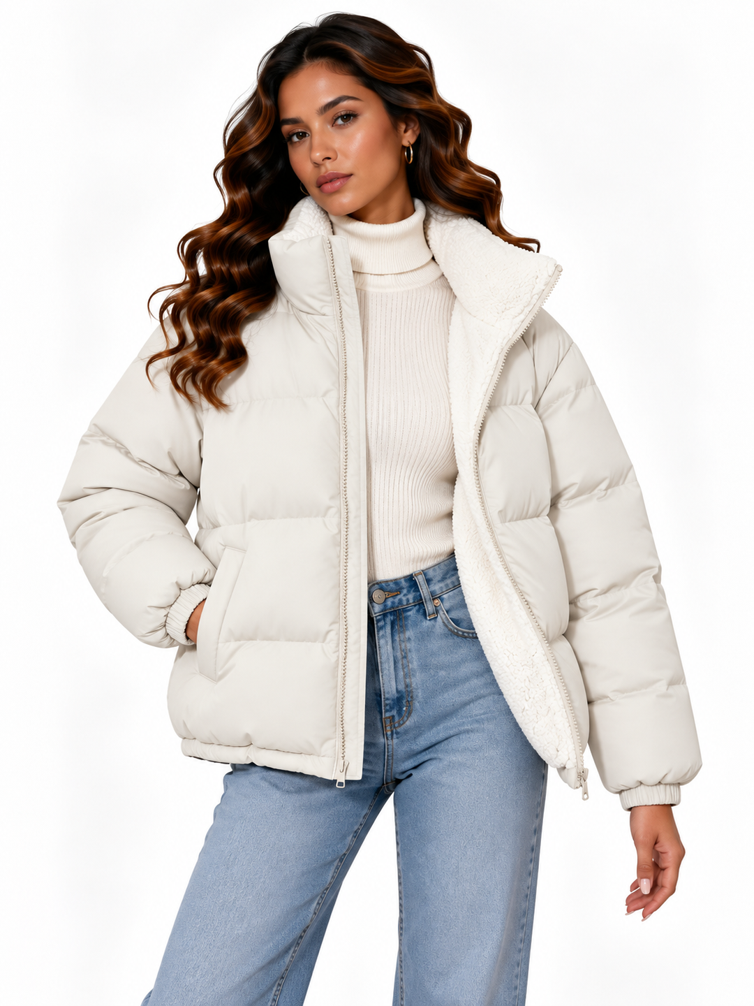 Sophie – Gewatteerde Winterjas met Teddyvoering