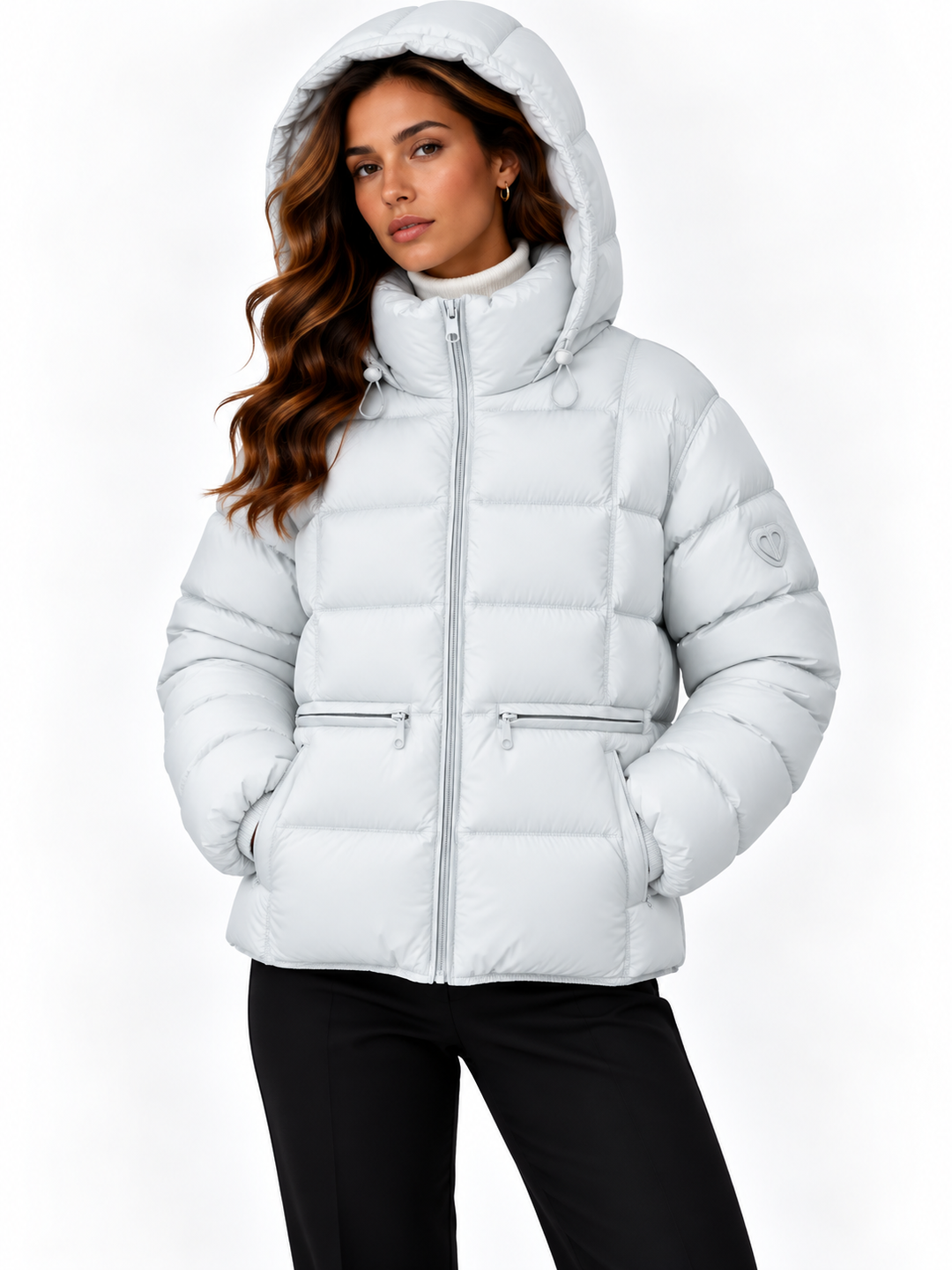 Sophie – Gewatteerde Winterjas met Capuchon en Taillekoord