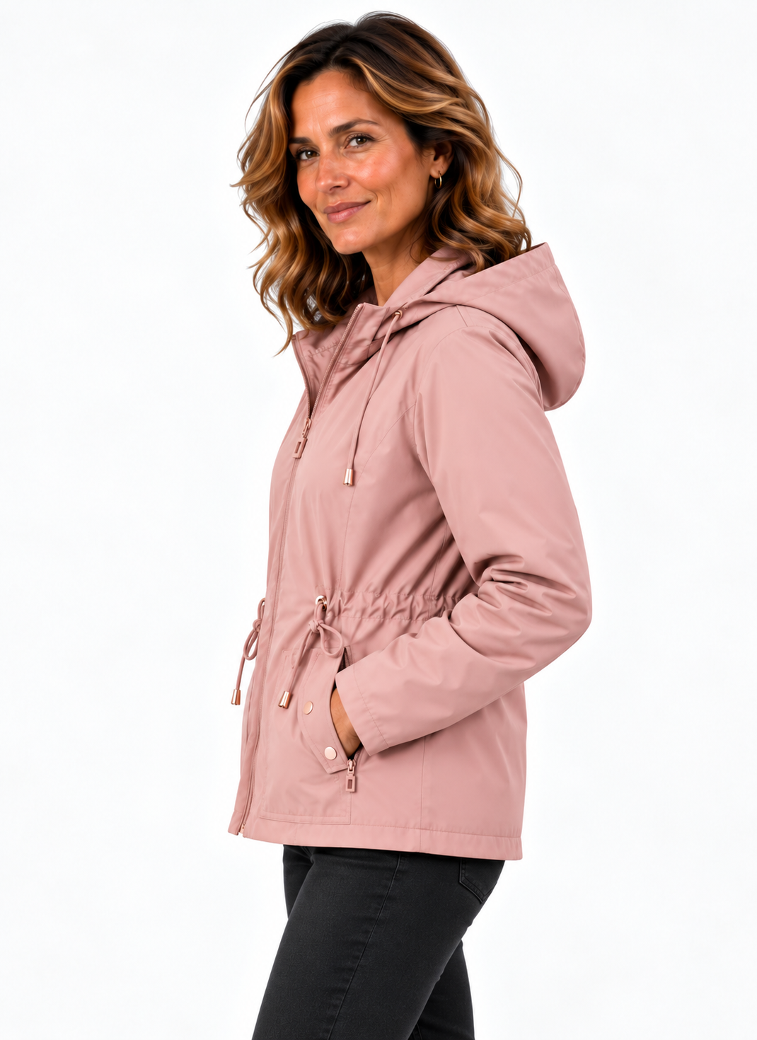 Mila – Elegante Jas met Capuchon en Taillekoord