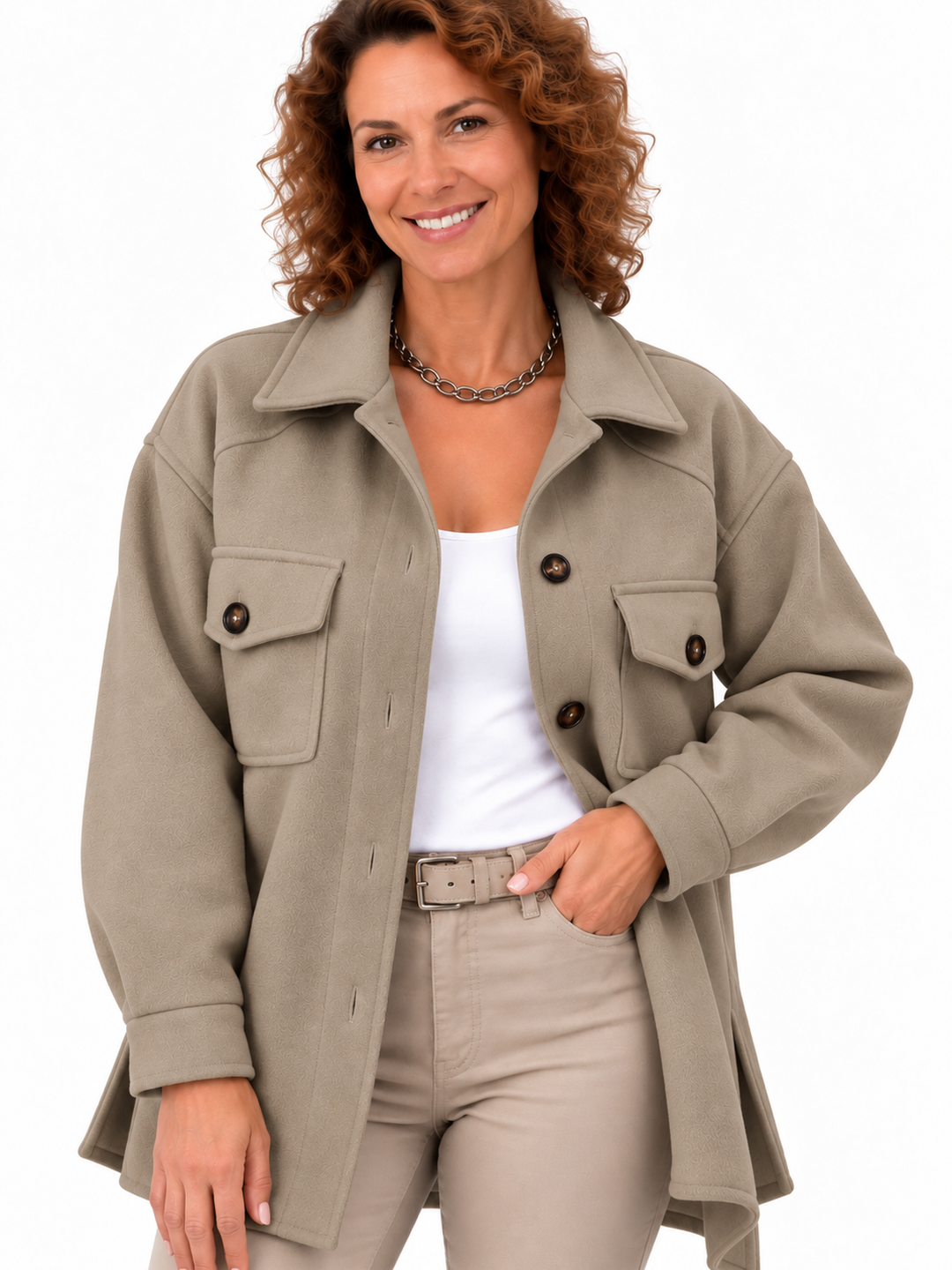 Noor – Elegante Overshirt met Borstzakken
