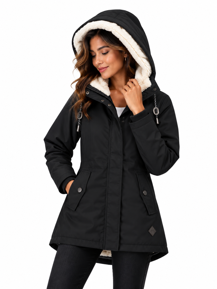 Sophie – Warme Parka met Capuchon en Teddyvoering