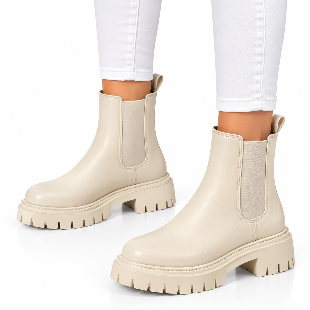 Sanne – Stoere Chelsea Boots met Chunky Zool