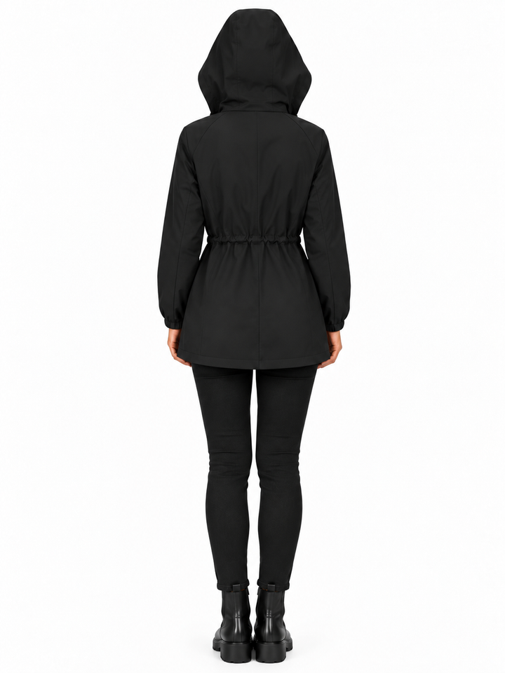 Mila – Elegante Jas met Capuchon en Taillekoord