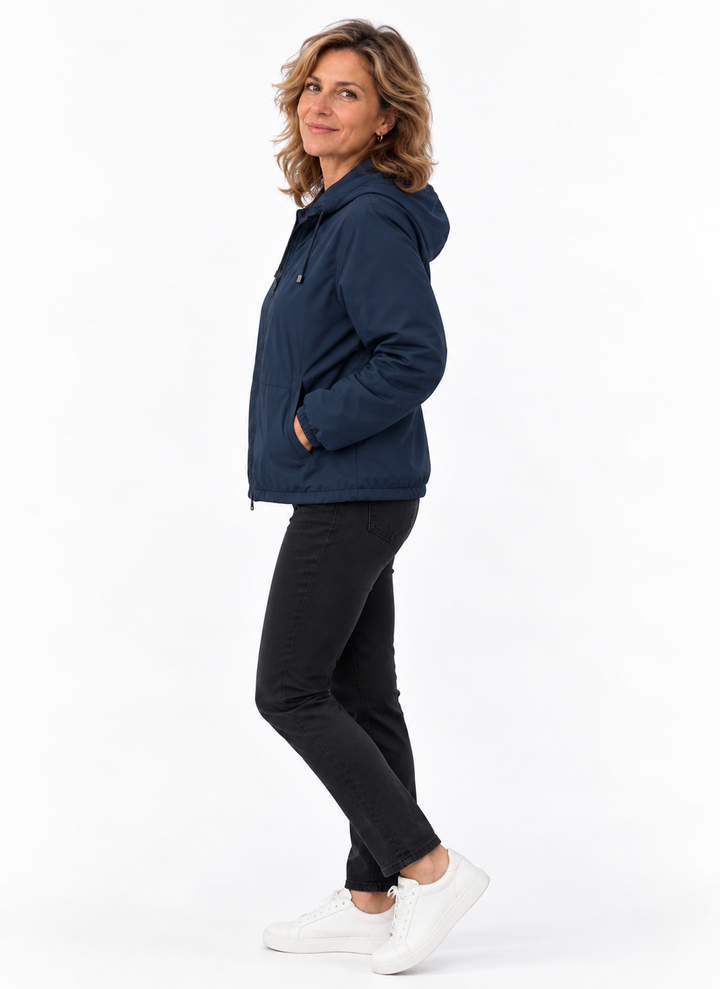 Mila – Casual Jas met Capuchon en Ritssluiting
