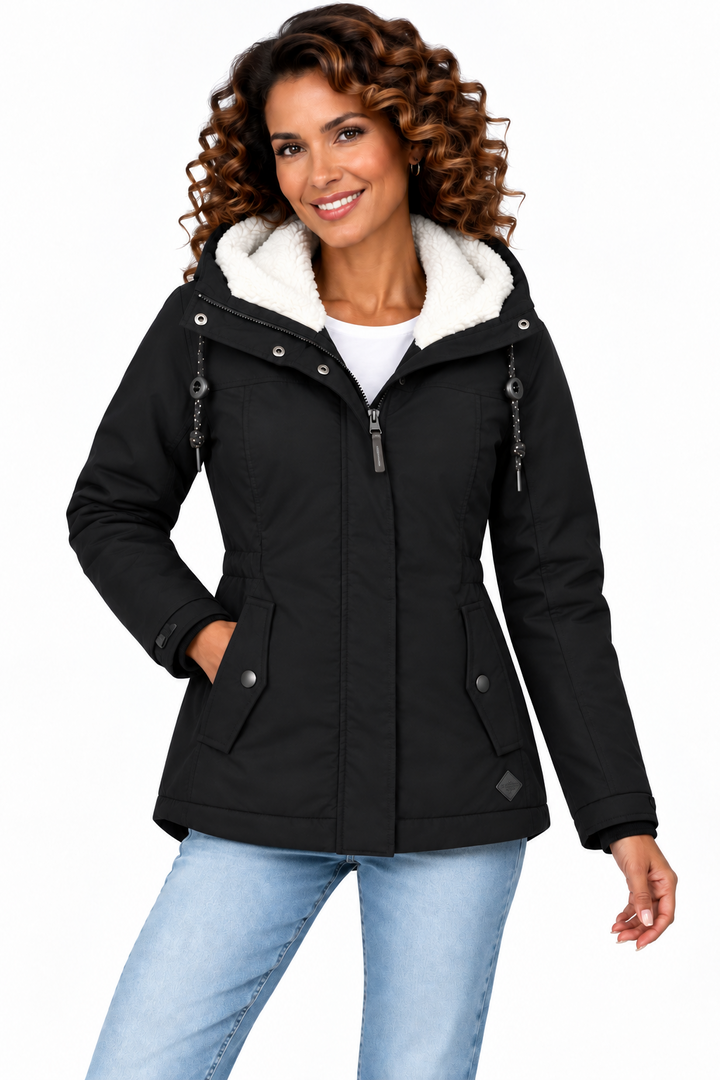 Sophie – Warme Parka met Capuchon en Teddyvoering