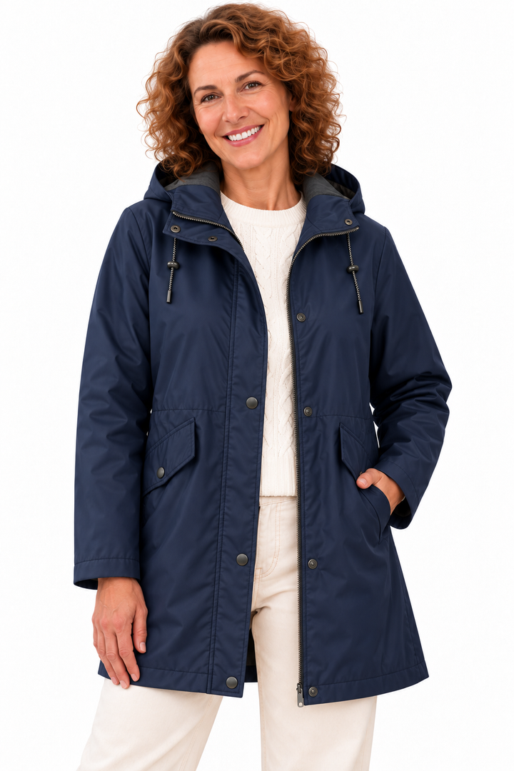 Mila – Lange Jas met Capuchon en Ritssluiting
