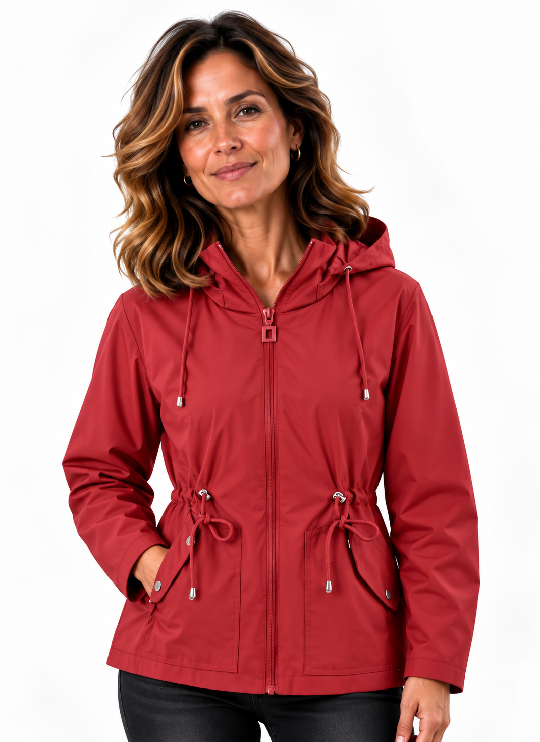 Mila – Elegante Jas met Capuchon en Taillekoord