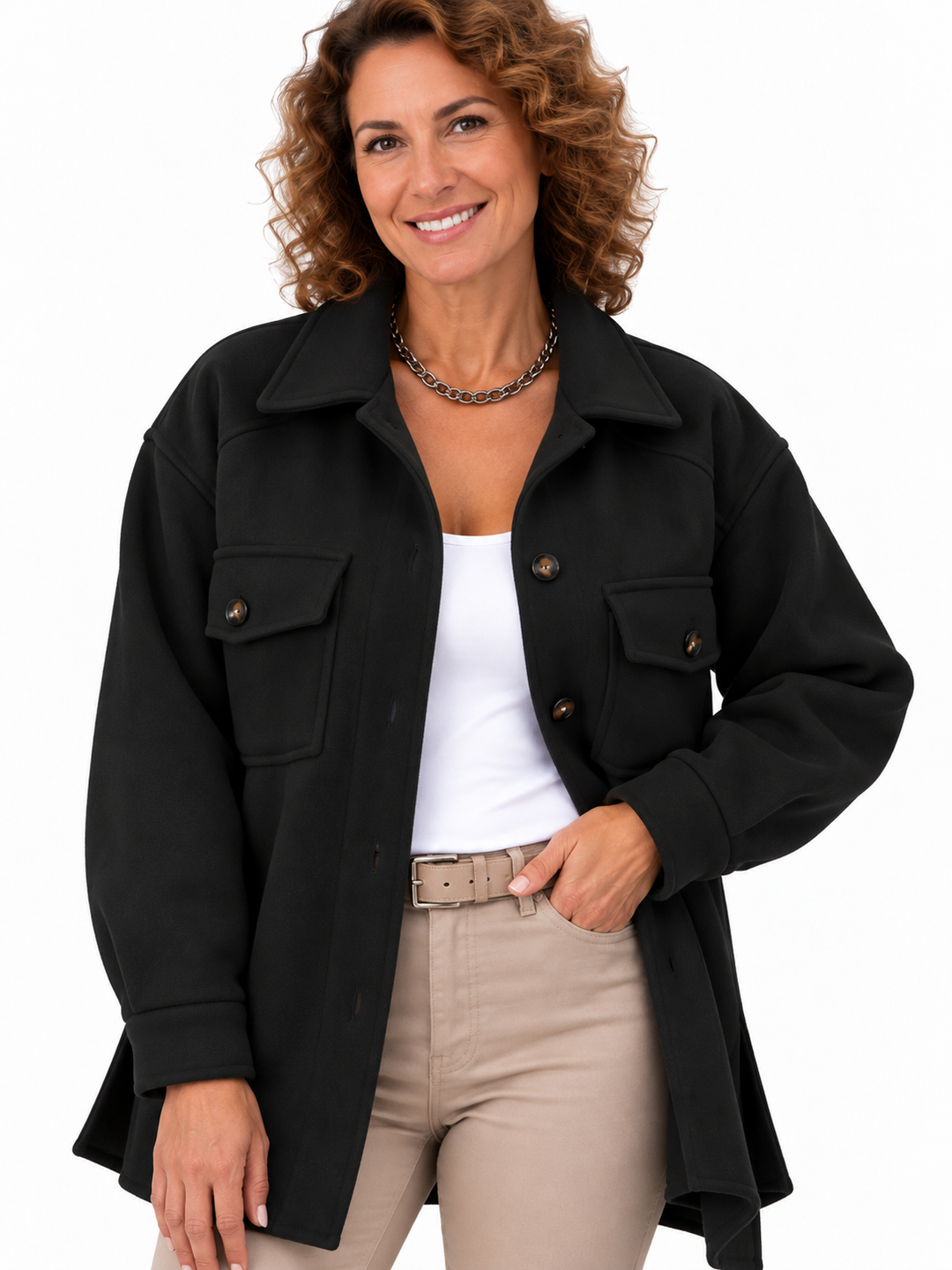 Noor – Elegante Overshirt met Borstzakken