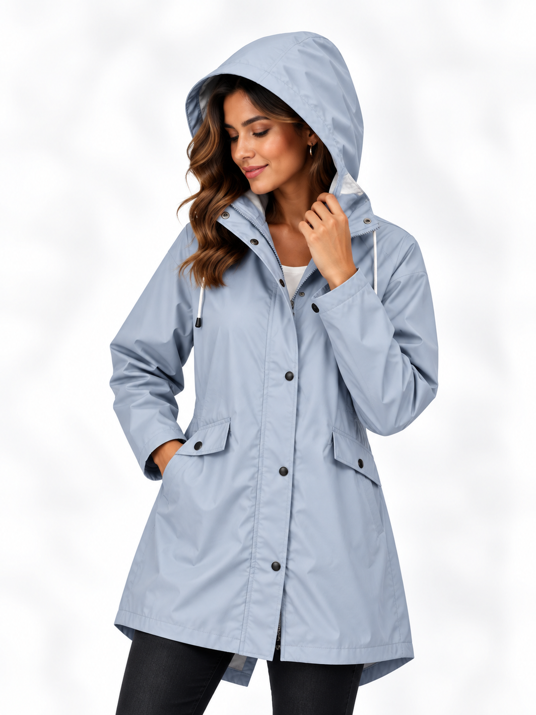 Mila – Lange Jas met Capuchon en Ritssluiting