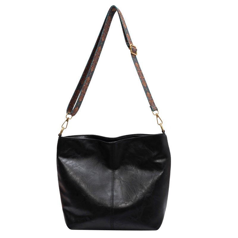 Vintage leren schoudertas