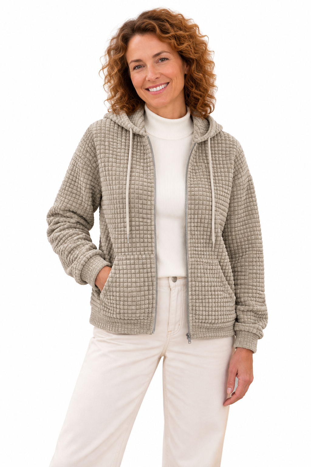 Femke – Damesvest met Capuchon en Ritssluiting