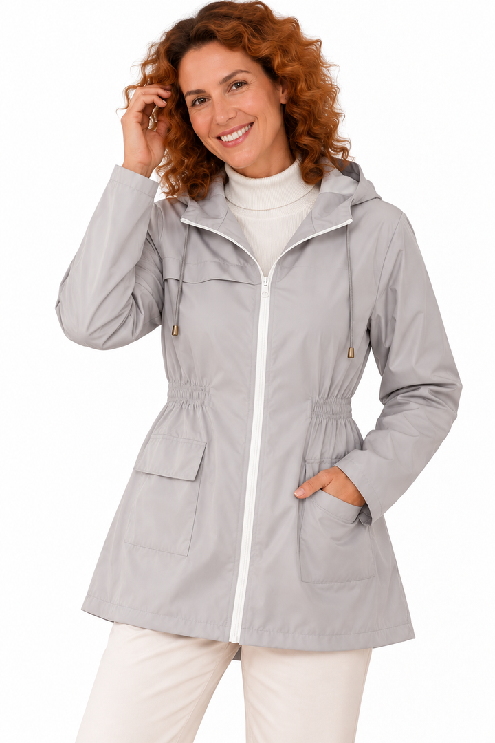 Mila – Elegante Jas met Capuchon en Getailleerde Pasvorm