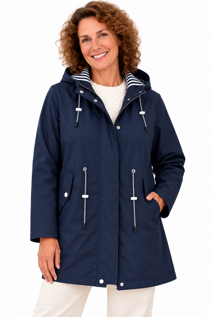 Mila – Lange Jas met Capuchon en Ritssluiting