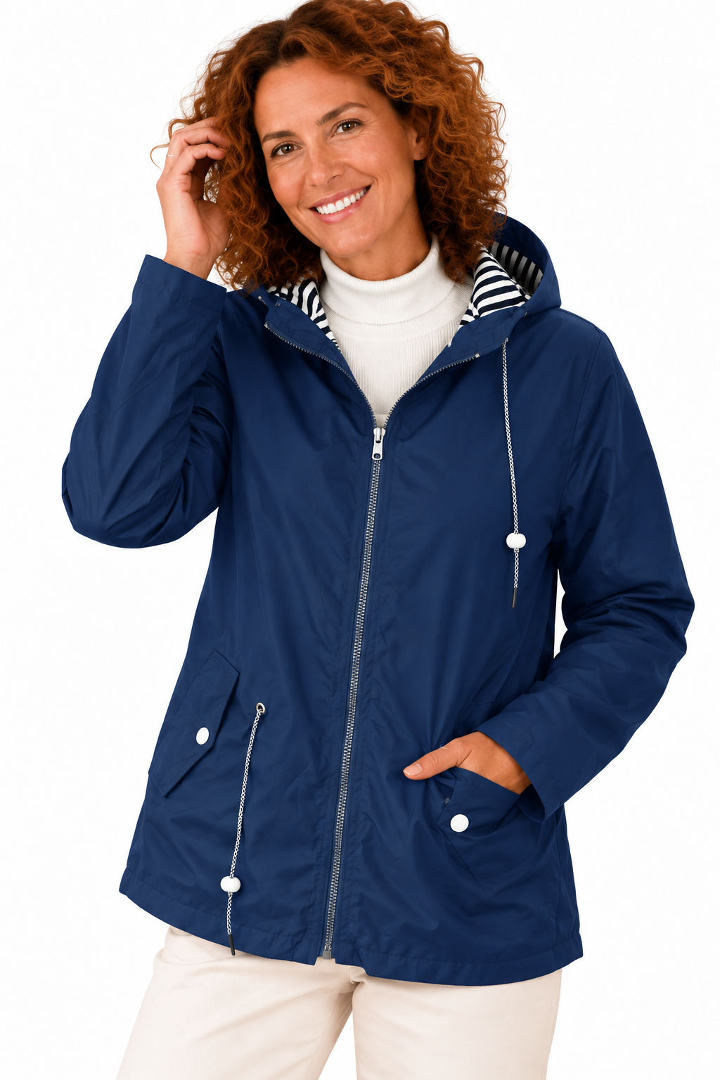 Mila – Regenjas met Capuchon en Ritssluiting