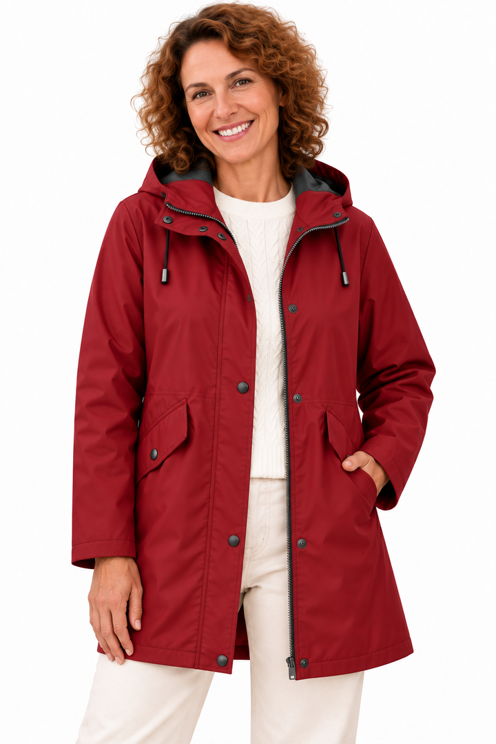 Mila – Lange Jas met Capuchon en Ritssluiting