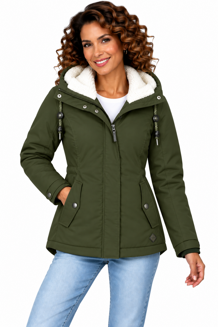 Sophie – Warme Parka met Capuchon en Teddyvoering