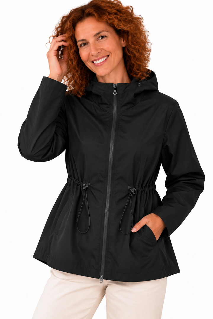 Mila – Damesjas met Capuchon en Verstelbare Taille