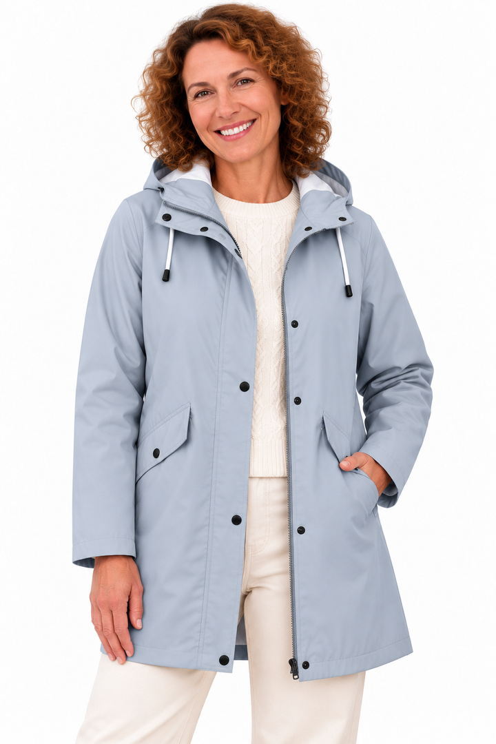 Mila – Lange Jas met Capuchon en Ritssluiting