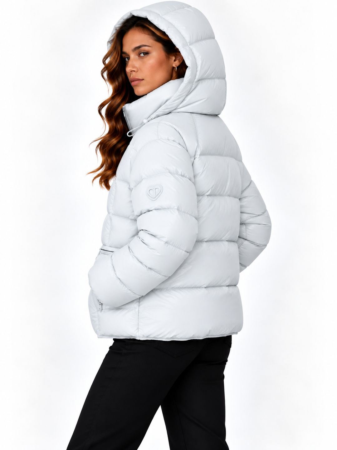 Sophie – Gewatteerde Winterjas met Capuchon en Taillekoord